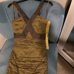 BCBGMAXAZRIA olive dress Size 06